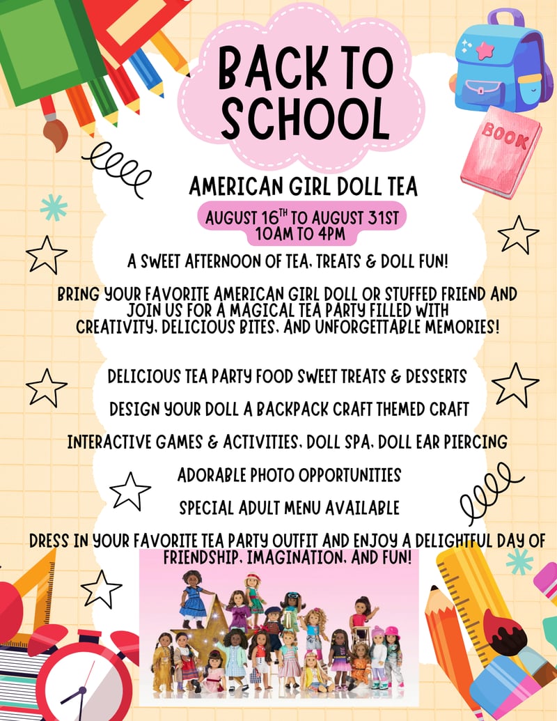 Back to School American Girl Doll Tea