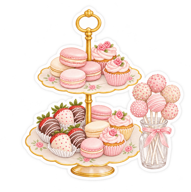 Dessert Tables watercolor sticker